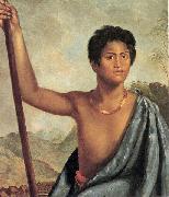 Robert Dampier 'Karaikapa, a Native of the Sandwich Islands' oil painting artist